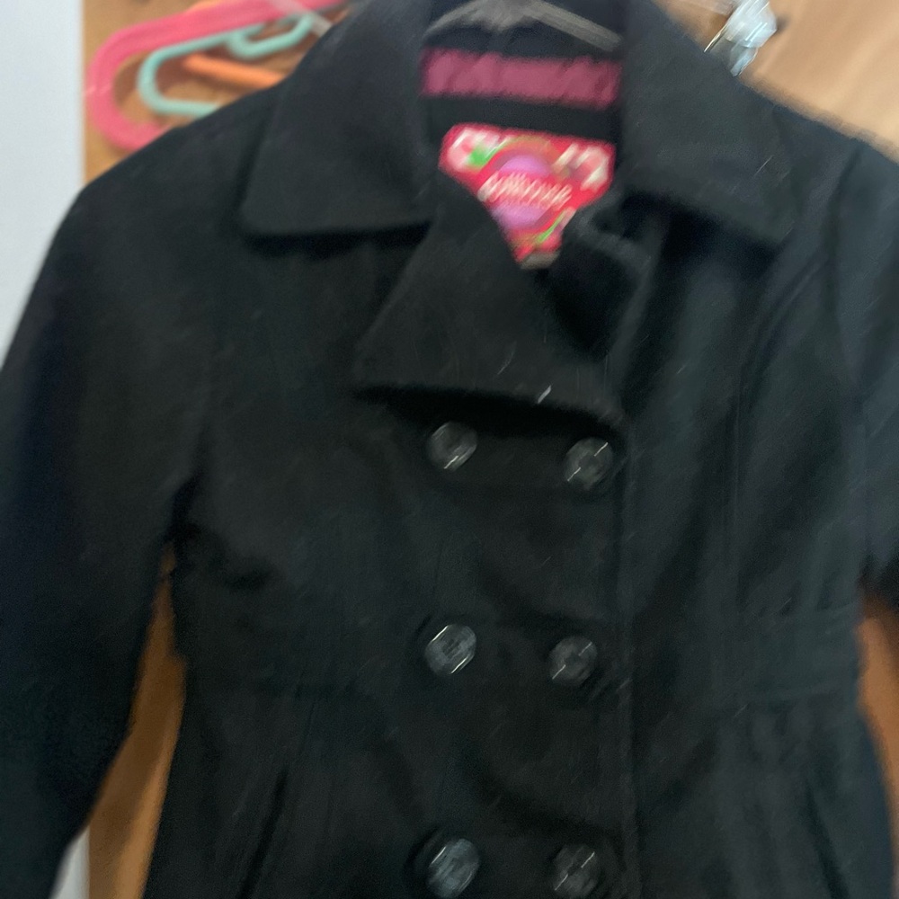 Girl's size 6 Black Pea Coat by Dollhouse